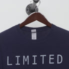Close-up of the collar and tag on the Vintage Y2K Gildan "Limited Edition" T-Shirt - M