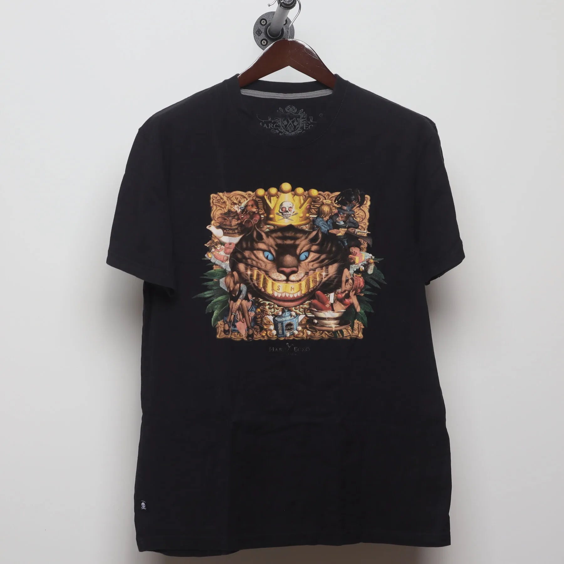 Front view of Vintage Y2K Marc Ecko "Lost in Wonderland" T-Shirt - L