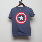 Front view of Vintage Y2K Marvel "Captain America Shield" T-Shirt - XS