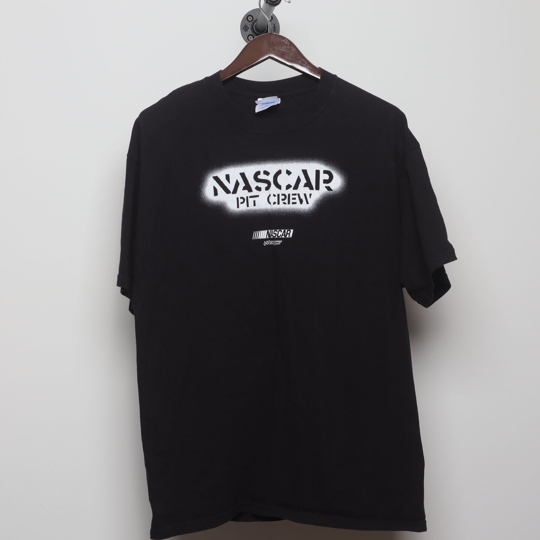 Front view of Vintage Y2K NASCAR "Pit Crew" T-Shirt - L