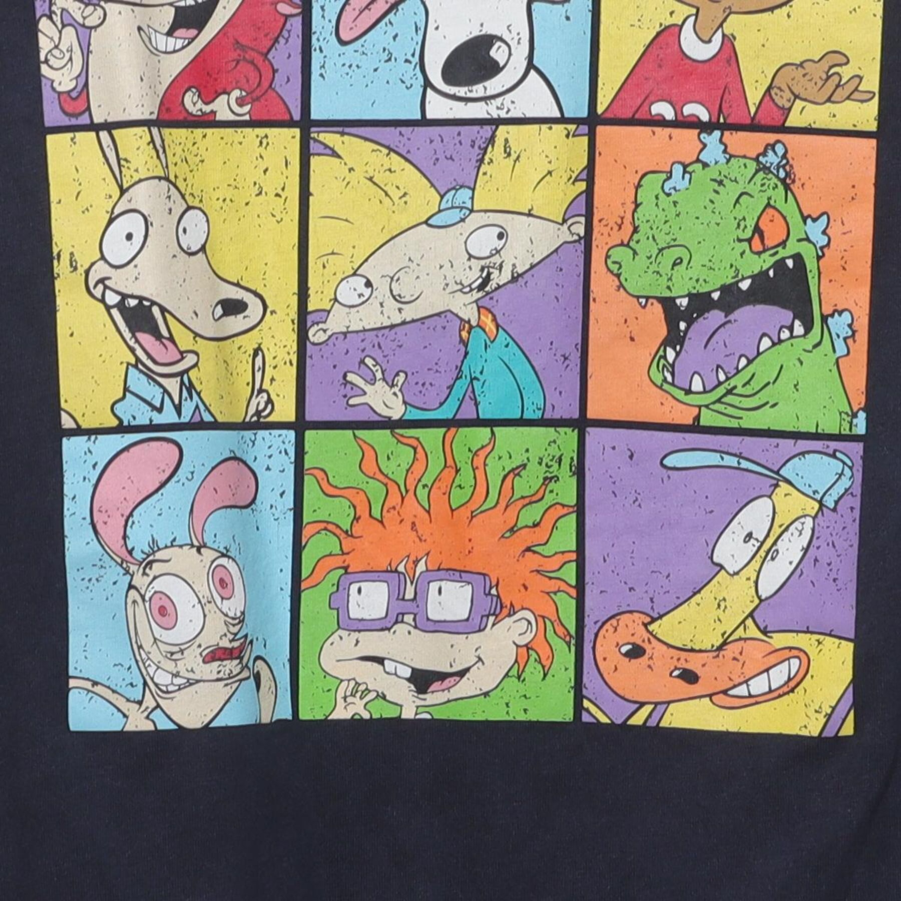 Close-up of the main graphic on the Vintage Y2K Nickelodeon "Nicktoons" T-Shirt - M