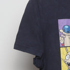 Close-up of the single stitch sleeve on the Vintage Y2K Nickelodeon "Nicktoons" T-Shirt - M