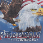 Close-up of the main graphic on the Vintage Y2K Freedom "The American Way" T-Shirt - S
