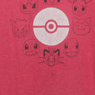 Close-up of the main graphic on the Vintage Y2K Pokémon "Original Starters & Friends" T-Shirt - XL