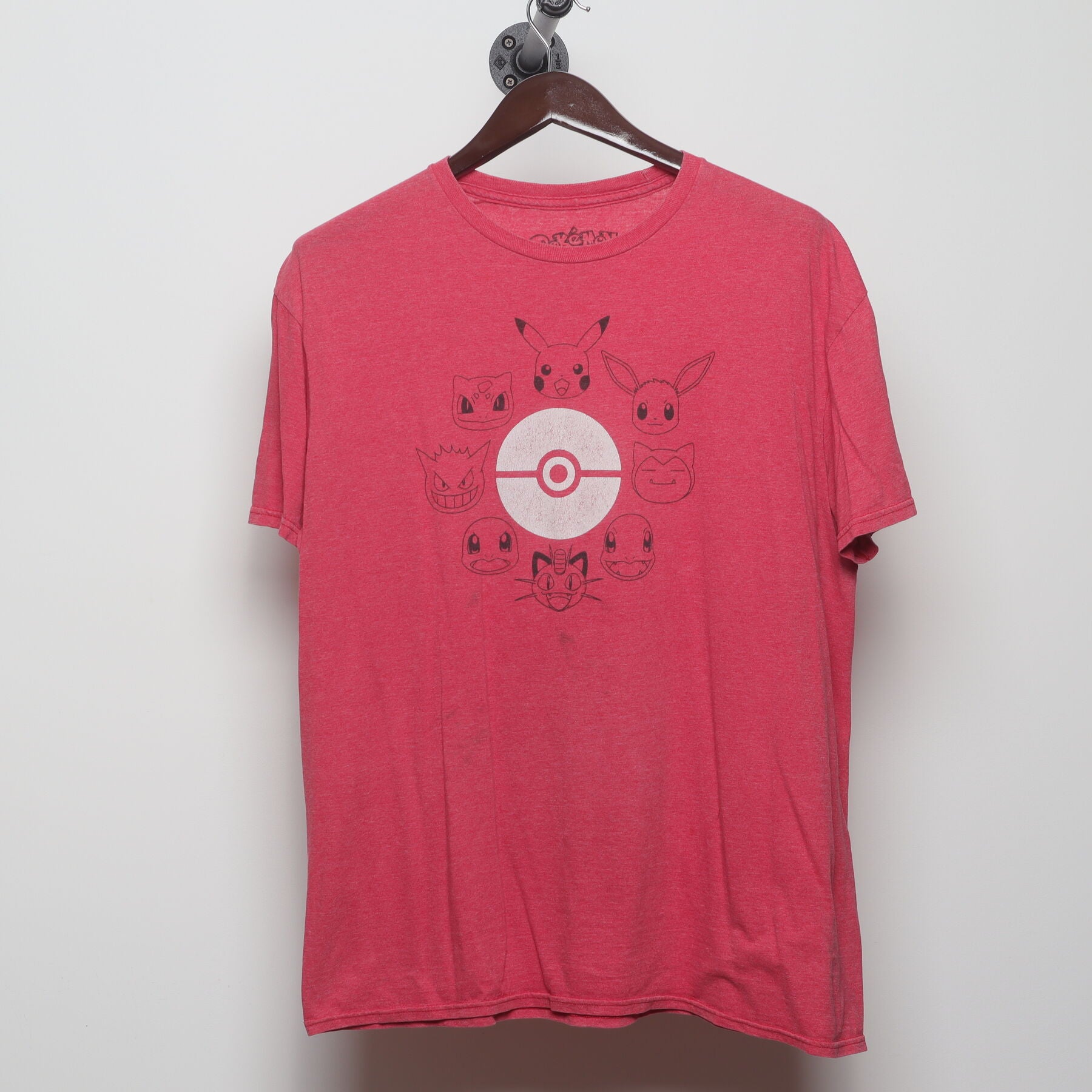 Front view of Vintage Y2K Pokémon "Original Starters & Friends" T-Shirt - XL