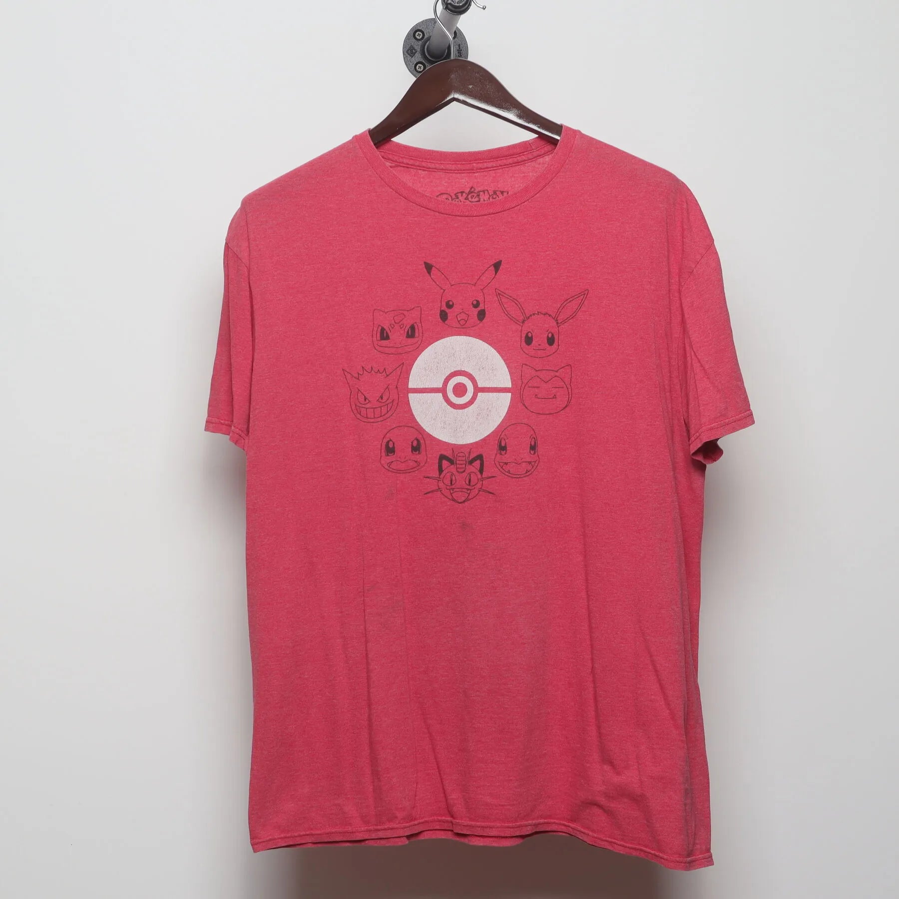 Front view of Vintage Y2K Pokémon "Original Starters & Friends" T-Shirt - XL