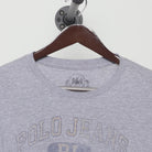 Close-up of the collar and tag on the Vintage Y2K Polo Jeans Co. "Company Logo" T-Shirt - L