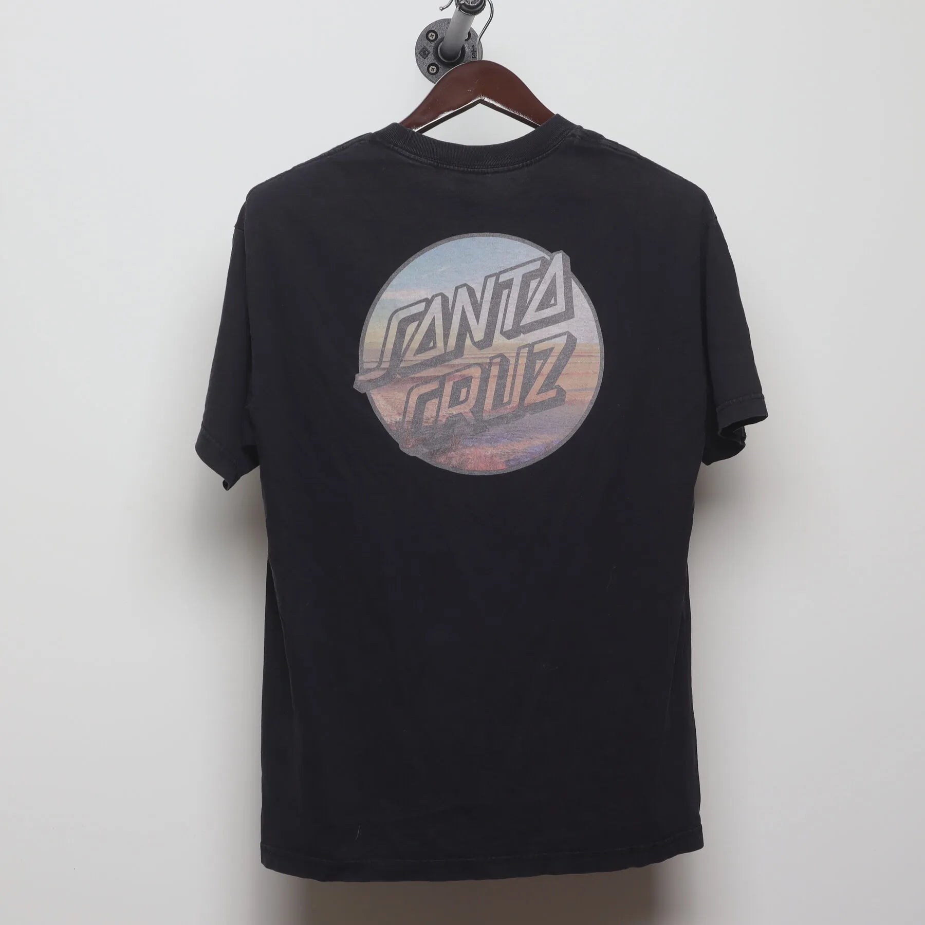 Back view of Vintage Y2K Santa Cruz "Sunset Dot Logo" T-Shirt - M