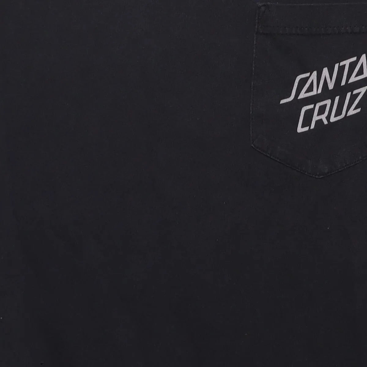 Close-up of the main graphic on the Vintage Y2K Santa Cruz "Sunset Dot Logo" T-Shirt - M