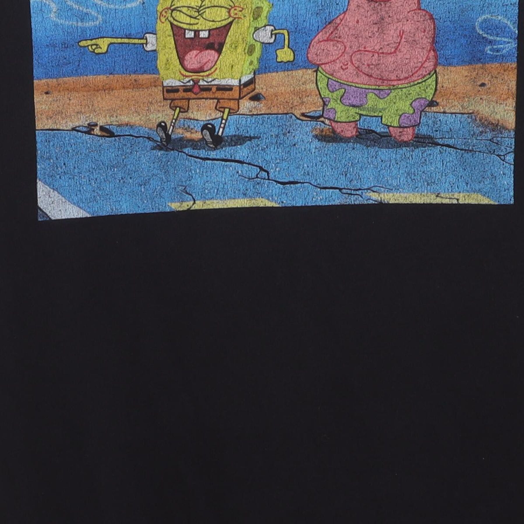 Close-up of the main graphic on the Vintage Y2K SpongeBob SquarePants "SpongeBob & Patrick" T-Shirt - M