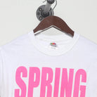 Close-up of the collar and tag on the Vintage Y2K Spring Break "2008 Neon" T-Shirt - XS