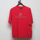 Front view of Vintage Y2K Starter Nebraska Huskers "Big N Logo" T-Shirt - XL