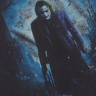 Close-up of the main graphic on the Vintage Y2K The Dark Knight "The Joker" T-Shirt - M