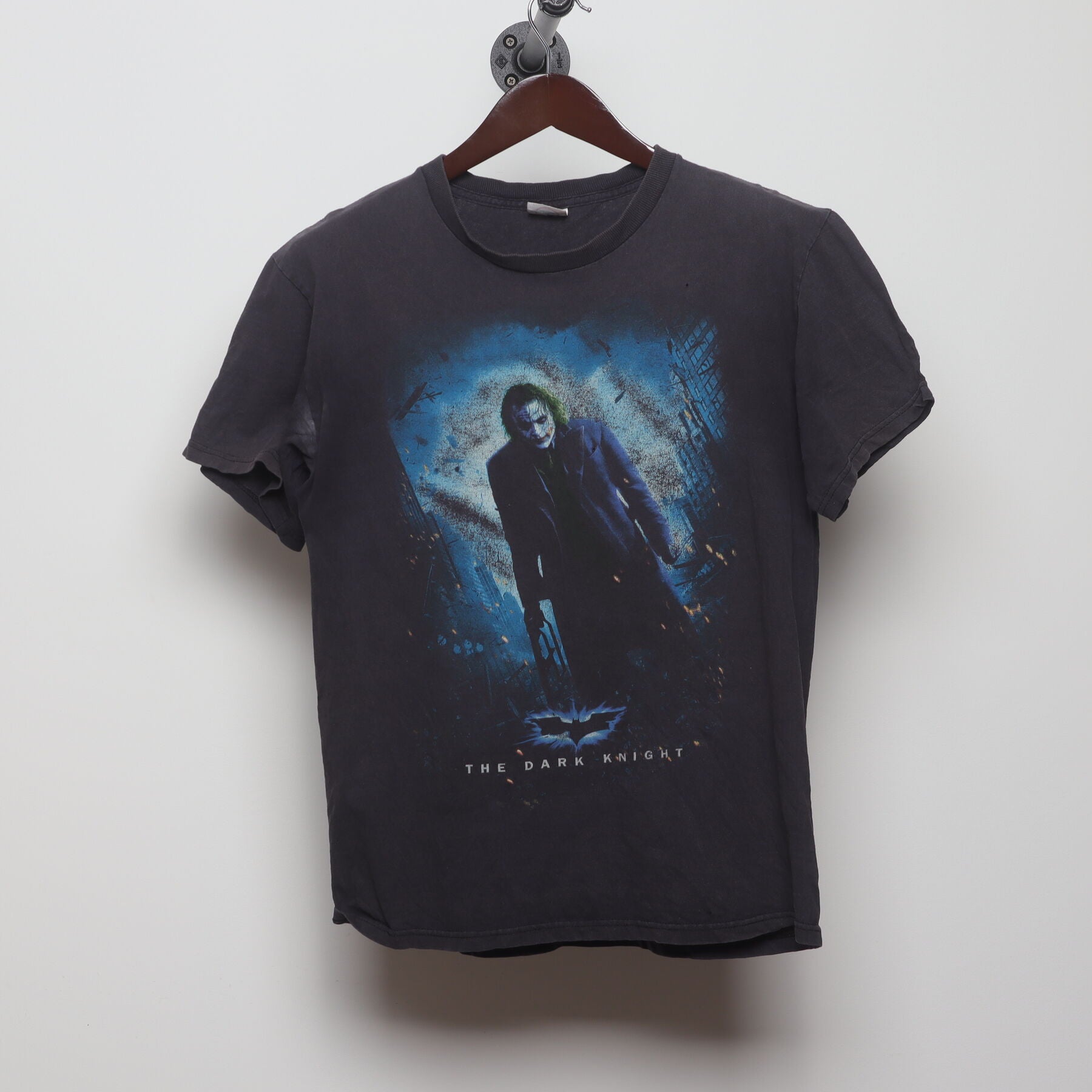 Front view of Vintage Y2K The Dark Knight "The Joker" T-Shirt - M