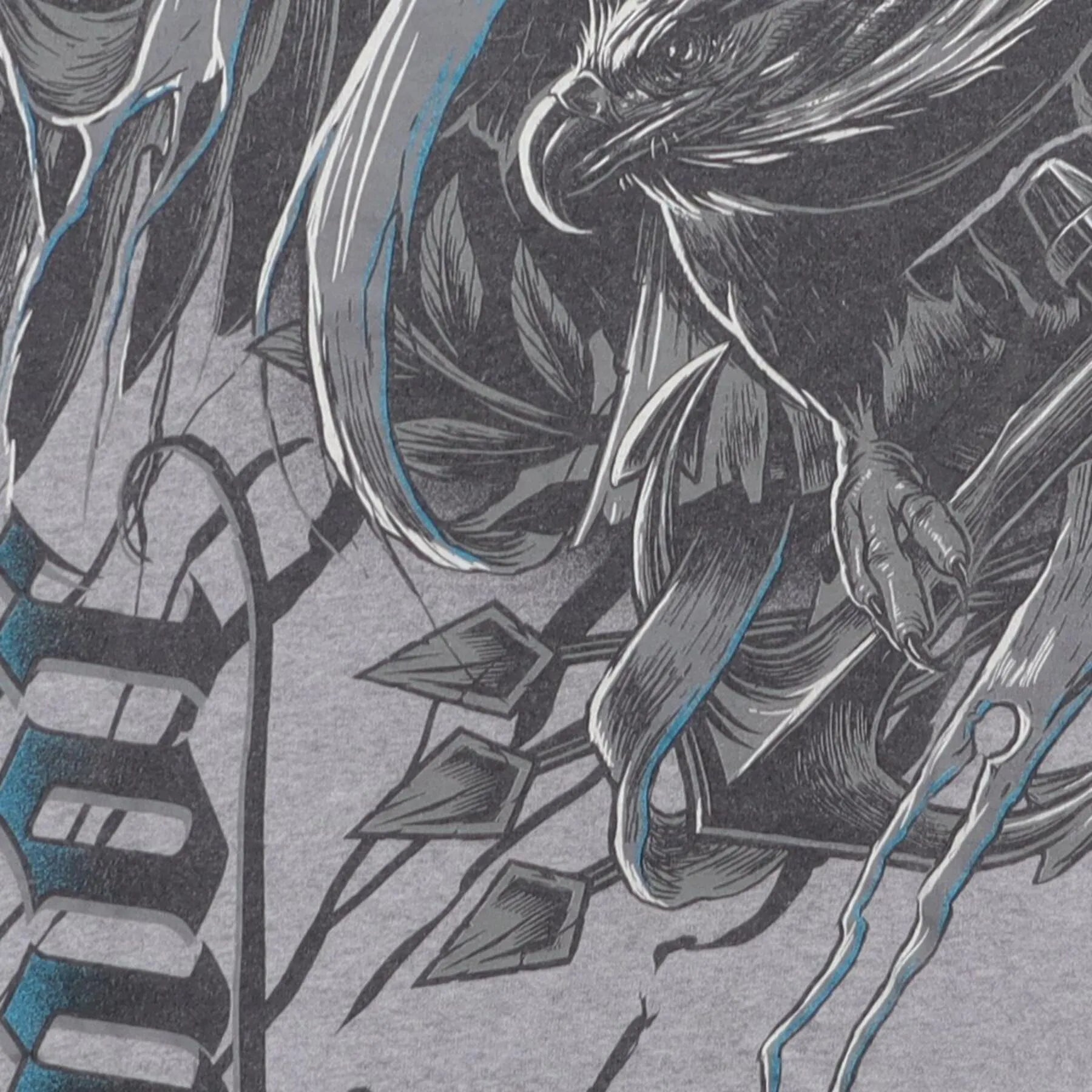 Close-up of the single stitch sleeve on the Vintage Y2K Tool "Dragon Graphic" T-Shirt - M