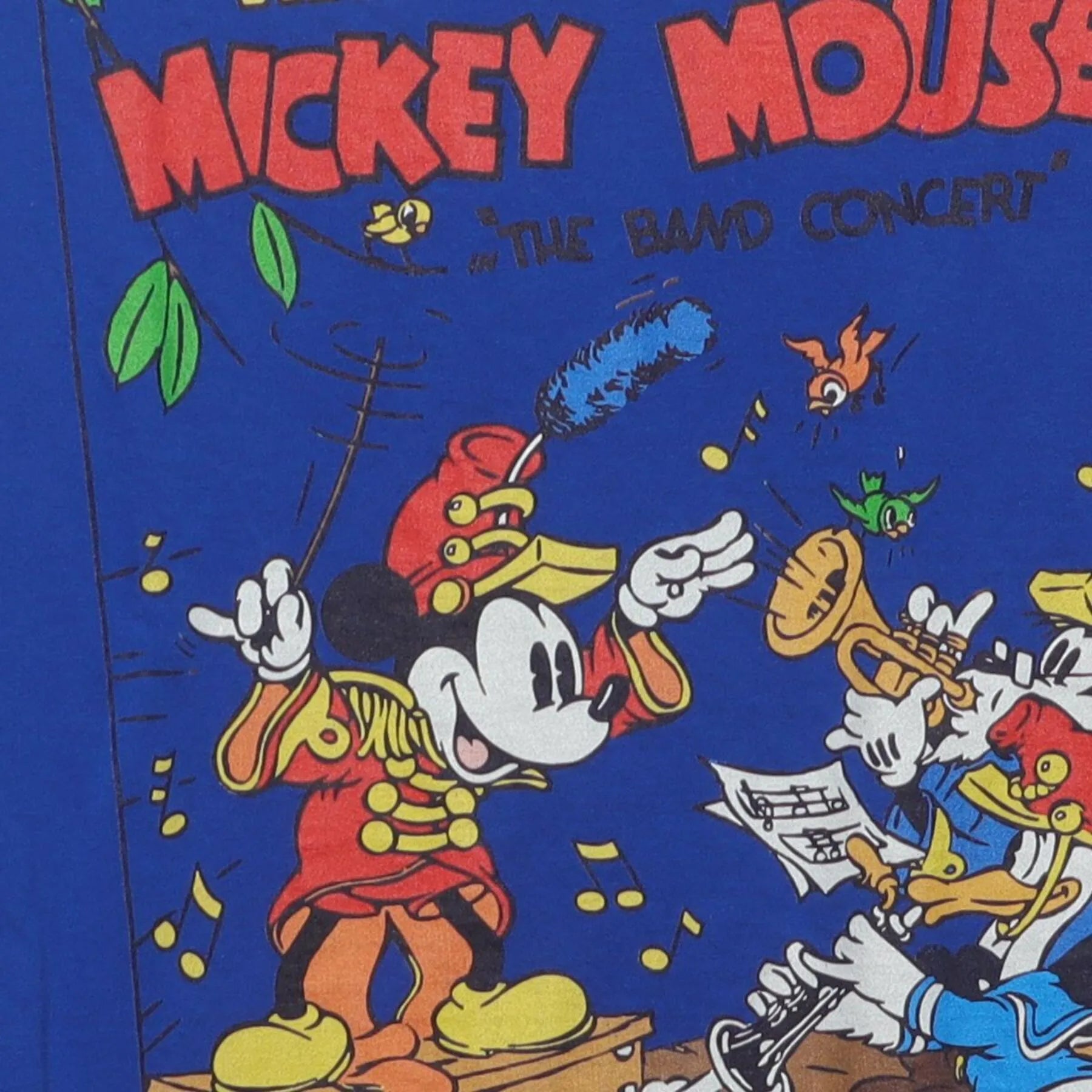 Close-up of the main graphic on the Vintage 2000s Disney "Mickey Mouse The Band Concert" T-Shirt - L