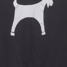 Close-up of the main graphic on the Vintage Y2K Yiddish Book Center "Goat Graphic" T-Shirt - M