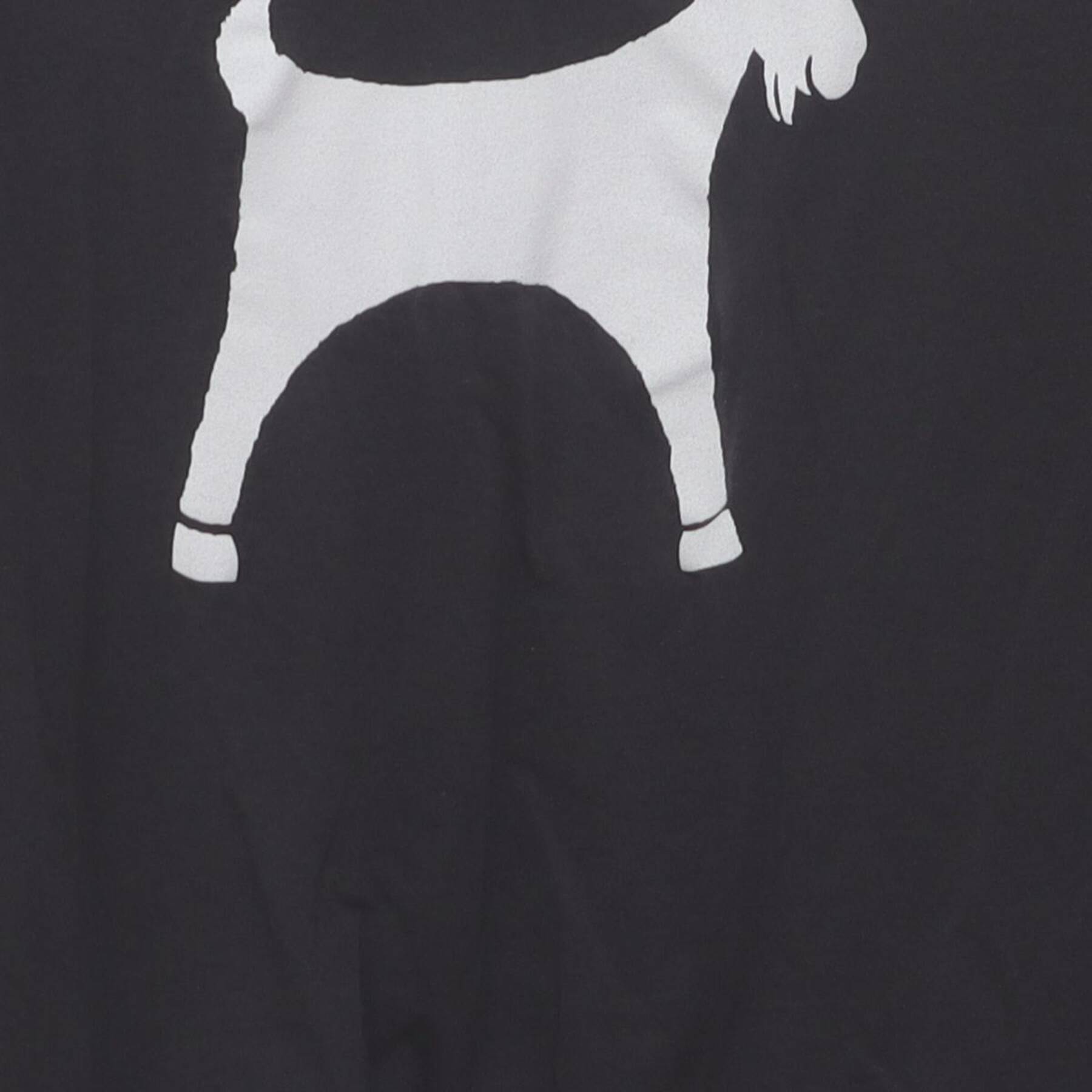 Close-up of the main graphic on the Vintage Y2K Yiddish Book Center "Goat Graphic" T-Shirt - M